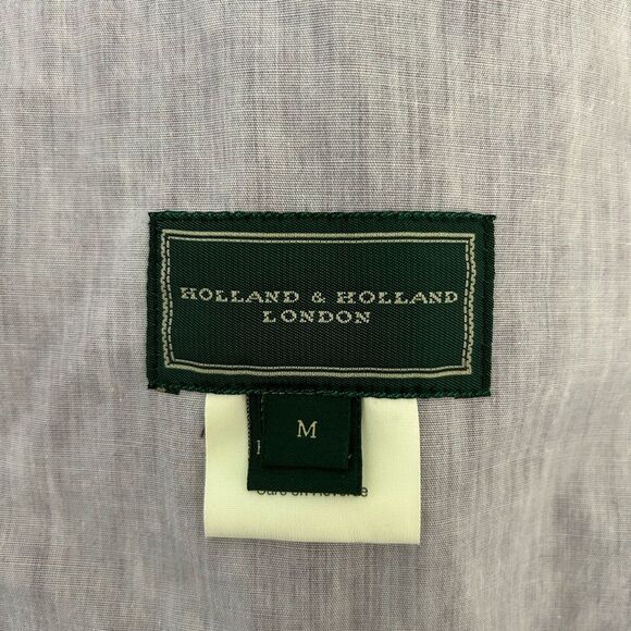 Holland and Holland Coated Canvas Hunting Jacket in Purple Hide, Size M - Picture 13 of 13